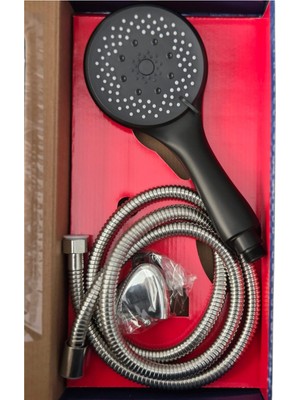 Barlas Duş Seti Siyah 4 Fonksiyonlu