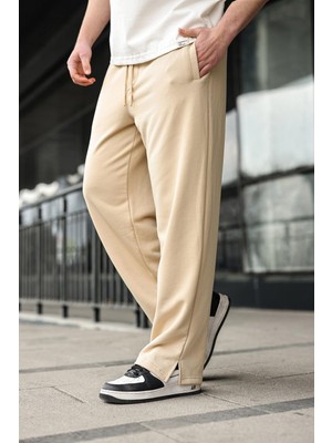 Madmext Bej Bol Paça Erkek Eşofman Altı E6587