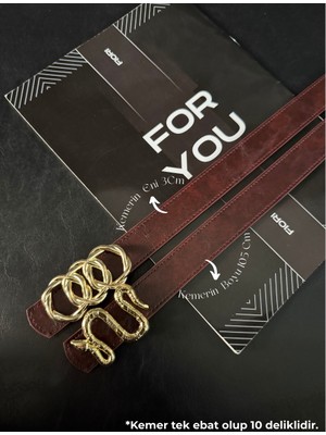 Fiori Birleşik Halka Tokalı Kadın Pantolon Kemeri, Ceket Kemeri, Elbise Kemeri, Gömlek Kemeri