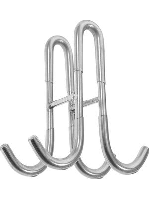 Microcase Paslanmaz Çelik Kauçuklu Çok Amaçlı Banyo Mutfak Dolap Vb Alanlar Için Çift Yönlü Askılık AL5507