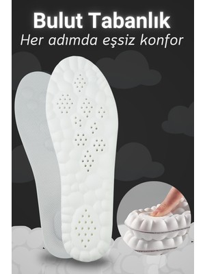 Dopar Ortopedik Tabanlık 4D Bulut Teknolojisi Şok Emici Masaj Destekli Taban