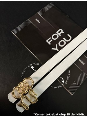 Fiori Birleşik Halka Tokalı Kadın Pantolon Kemeri, Ceket Kemeri, Elbise Kemeri, Gömlek Kemeri