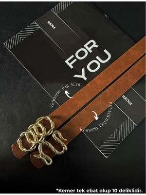 Fiori Birleşik Halka Tokalı Kadın Pantolon Kemeri, Ceket Kemeri, Elbise Kemeri, Gömlek Kemeri