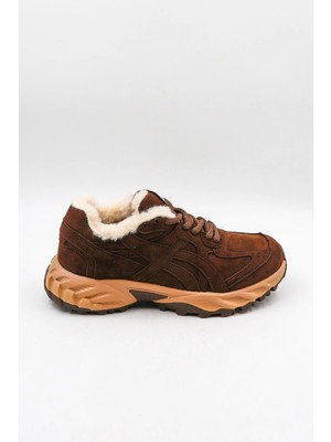 Guja İthal Seri Kadın İçi Kürklü Sneaker Spor Ayakkabı GJ368-1 - Kahve - 36