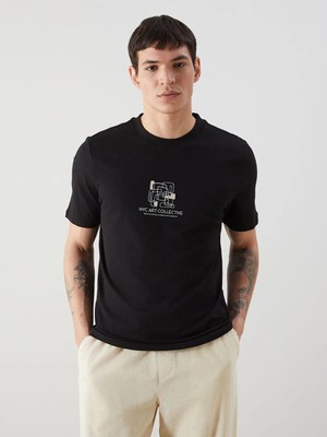 Lc Waikiki Yeni Sezon Bisiklet Yaka Kısa Kollu Baskılı Penye Erkek Tişört