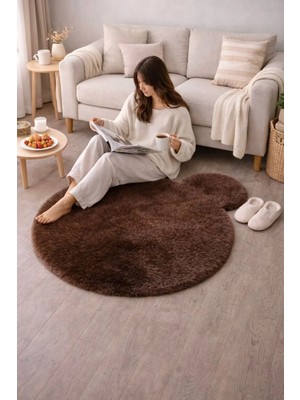 Saymine Kuzu Post Peluş Ince Halı Süet Taban - Yumuşak Dokulu Tüy