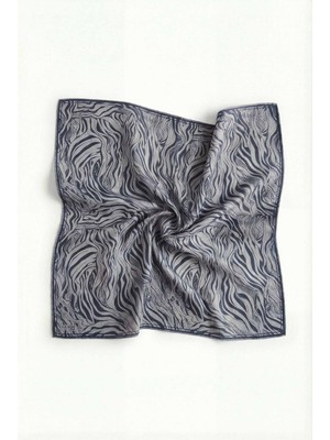 Pamuk Karışımlı Eşarp Lila Zebra Desen Soft Dokulu Kaymaz 90X90