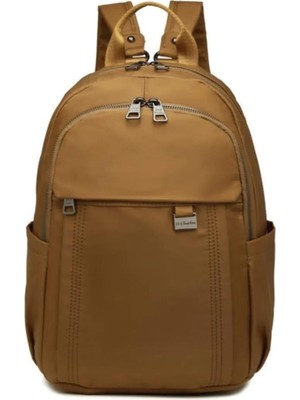 Getcho 21K - Barcelona Saten Kumaş Kadın Sırt Çantası BC2113 - Camel