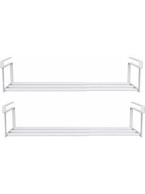 Microcase Dolap Içi Ekstra Alan Için Metal Ayakkabı Standı 10X20X40-65CM 2 Adet AL5457