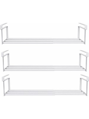 Microcase Dolap Içi Ekstra Alan Için Metal Ayakkabı Standı 10X20X40-65 cm 3 Adet AL5457