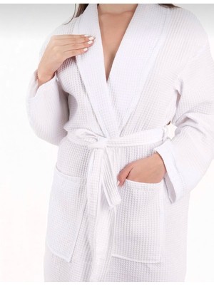 Eymir Home Collection Plaj Sauna Otel Spa Bornozu Waffle Pike Yazlık Unısex