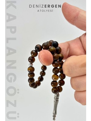 Deniz Ergen Tesbih Orjinal Sertifikalı Kaplangözü 8mm Küre Kesim Bilek Boy Tesbih