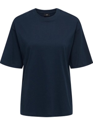 Only Jdy Kadın Yuvarlak Yaka Lacivert T-Shirt - 15366305