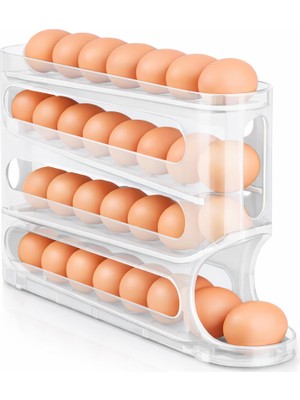 Microcase Abs Plastik Dolapiçi Yuvarlanır Tip Yumurta Organizer ve Standı AL5452