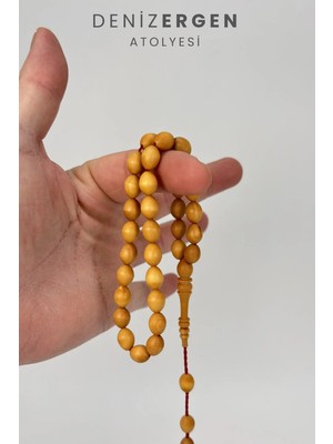 Deniz Ergen Tesbih Orjinal Şimşir Ağacı Sistem Püsküllü Sertifikalı 8 x 11 Beyzi Kesim Tesbih