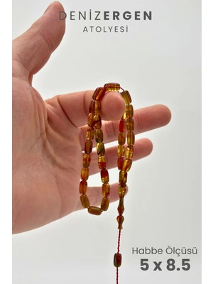 Deniz Ergen Tesbih Imzalı Sıkma Kapsül Kesim Tesbih Bakalit Sistem Takımlı Erkek Hediyelik Hareli Tespih