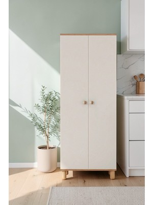 İmbaş Buğlem 2 Kapaklı 5 Raflı Mega Çok Amaçlı Mutfak Dolabı Banyo Dolabı