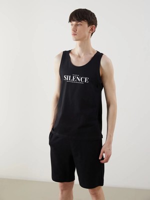 Lc Waikiki Yeni Sezon Bisiklet Yaka Baskılı Erkek Kolsuz Tişört