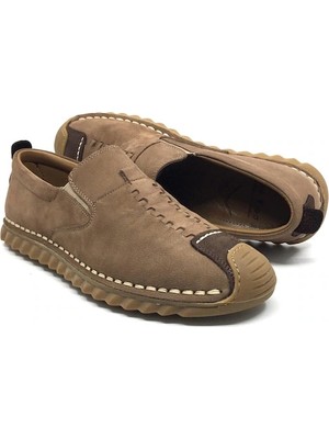 Luis Figo 4486 % 100 Hakiki Deri Ortopedik Yazlık Yeni Sezon 45-48-Lastikli Çarık Model Ayakkabı