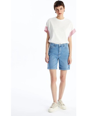 Lc Waikiki Yeni Sezon Bermuda Fit Kadın Jean Şort