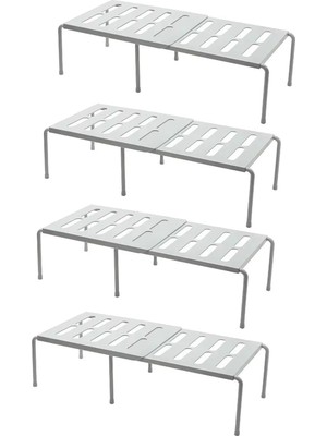 Microcase Çok Amaçlı Ayarlanabilir Ayakkabı Rafı Eşya Standı 15X24X36-69 cm 4 Adet AL5458