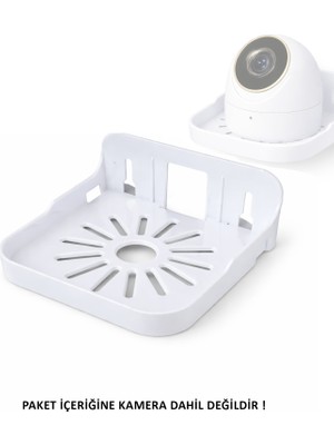 Microcase Sert Abs Plastik Yapışkanlı Duvara Monte Çok Amaçlı Kamera Standı Askılığı AL5456