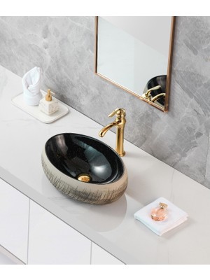 Harmeh Milan Seris Tezgah Üstü Lavabo 47X34X14CM