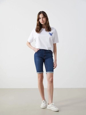 Lc Waikiki Yeni Sezon Bermuda Fit Kadın Jean Şort