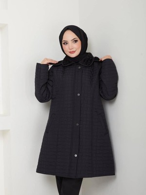 Eslemnur 90 cm Içi Velboalı Kapitone Mont