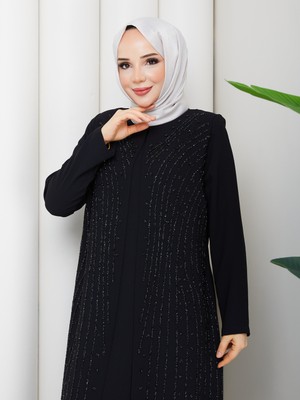 Eslemnur Elbise Yağmur Taşlı Anne Elbisesi