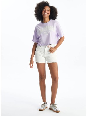 Lc Waikiki Yeni Sezon Dar Fit Yırtık Detaylı Kadın Jean Şort