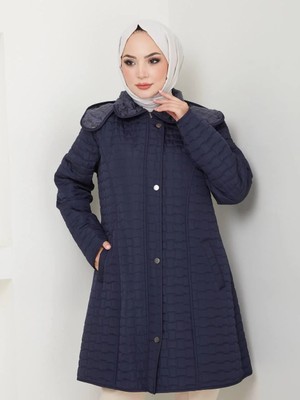 Eslemnur 90 cm Içi Velboalı Kapitone Mont