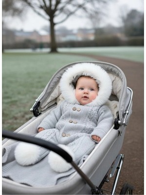 Umbaby Triko Welsoft Astarlı Bebek Tulum Kürklü