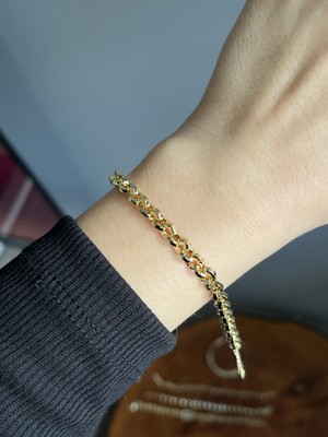 Yeknova Xuping 14K Gold Renginde Zincir Model Kararmaz Kadın Bileklik