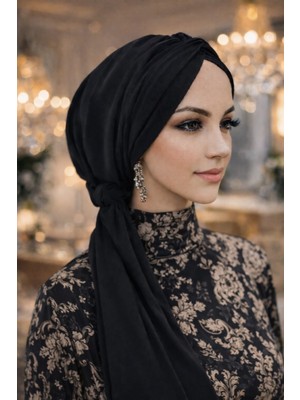 Siyah Düğüm Bone Şal