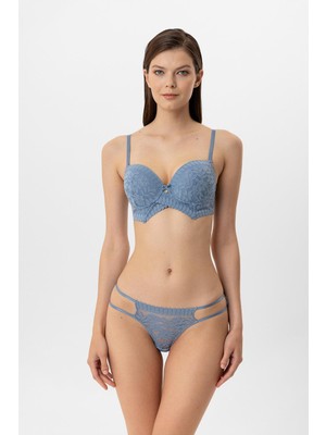 Pierre Cardin Lingerie Kadın Milan Push Up  Dantelli Sütyen Tanga Takım