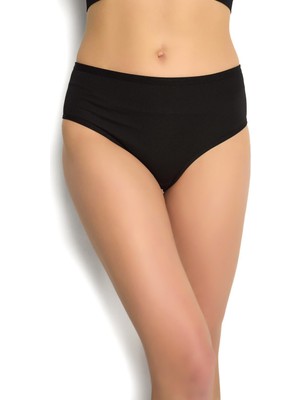 Jiber 652 Kadın Rahat Pamuklu Yüksel Bel Bikini Külot 1 Adet