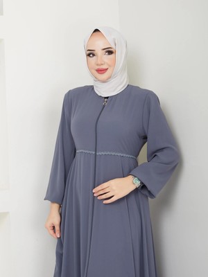 Eslemnur Gündelik Hac ve Umrelik Mevlana Ortası Işlemeli Ferace