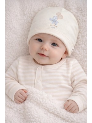 My Baby Kumsal Soft Colour Balonlu Fil Baskılı Bebek Şapka/bere //1595