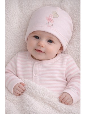 My Baby Kumsal Soft Colour Balonlu Fil Baskılı Bebek Şapka/bere //1595