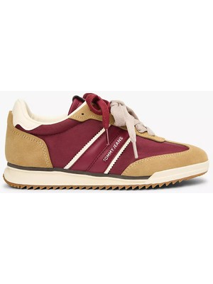 Tommy Hilfiger Kadın Retro Stil Low Profile Sneaker - Bordo