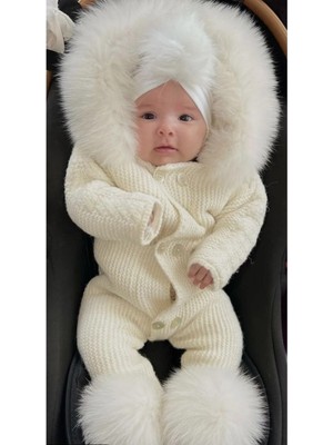 Umbaby Triko Welsoft Astarlı Bebek Tulum Kürklü