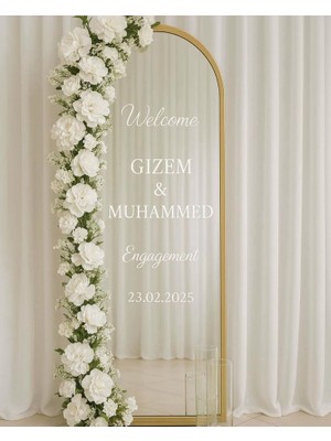 Düğün Nişan Kına Karşılama Pano Ayna Yazısıı