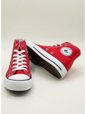 Homiro Unisex Uzun Keten Spor Ayakkabı - Kırmızı