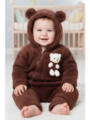 x Arzu Design Kız Erkek Bebek Oyuncaklı Ayı Tulum