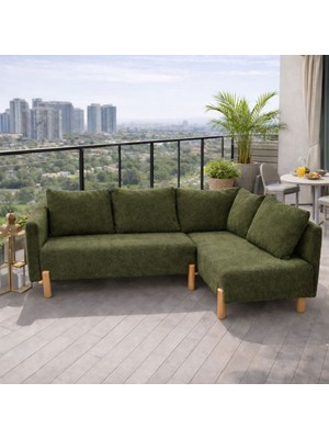 Lotus Port Mobilya Köşe Koltuk Peluş Kumaş