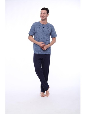 Pijadore Erkek 1403 Erkek Kısa Kollu Desenli Pijama Takım