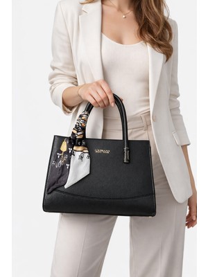 Louisiana Polo Club Kadın El Çantası Fular & Eşarp Detaylı Annelere Özel Günlere Çok Bölmeli Omuz Çantası