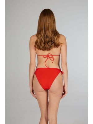 Estiva Kadın Kırmızı Concept Taşlı Üçgen Bikini Takımı