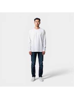 Lumberjack MB Facts 14LJK-12829 5pr Beyaz Erkek Sweatshırt